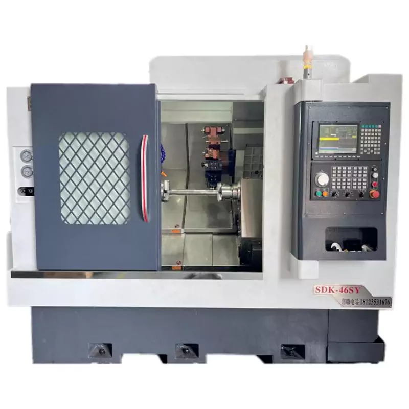 Dual-spindle y-axel interpolerad CNC-maskin